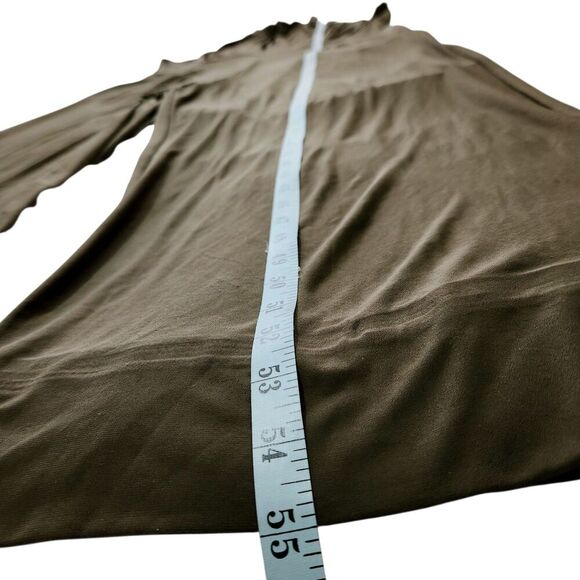 Nina Leonard Jumpsuit For Women Size Medium Wide Leg Olive Green Color With Zip - Picture 9 of 15